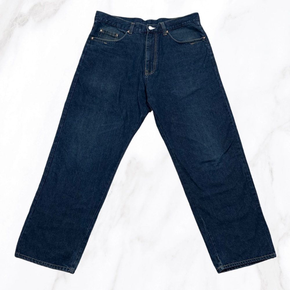 Karl Kani Gold Men’s  Indigo Wash‎ Straight Leg Jeans, Size 38/34